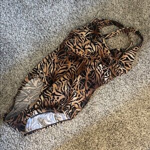 Speedo One Piece Animal Print Swimsuit